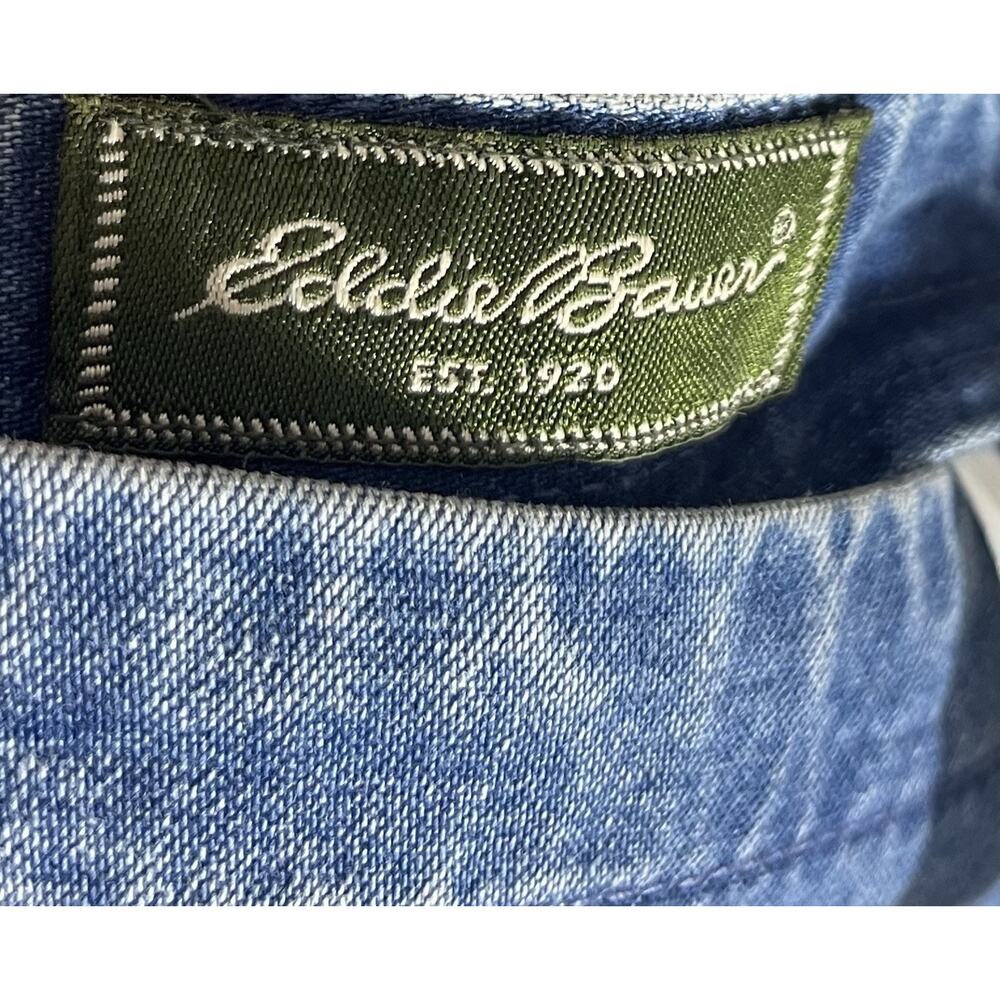 Vintage Eddie Bauer Skirt Women 12P Blue Maxi Denim Modest Western y2k - Picture 9 of 9